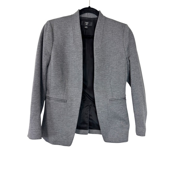 J.Crew Jackets & Blazers - J.Crew 365 Going Out Blazer in Gray Twill Open Front Career Lined Jacket‎ Size 2